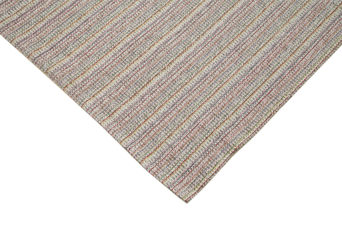 Flatweave Modern Multi Pamuk Üstü Yün El Dokuma Kilim-316x420 - Görsel 4