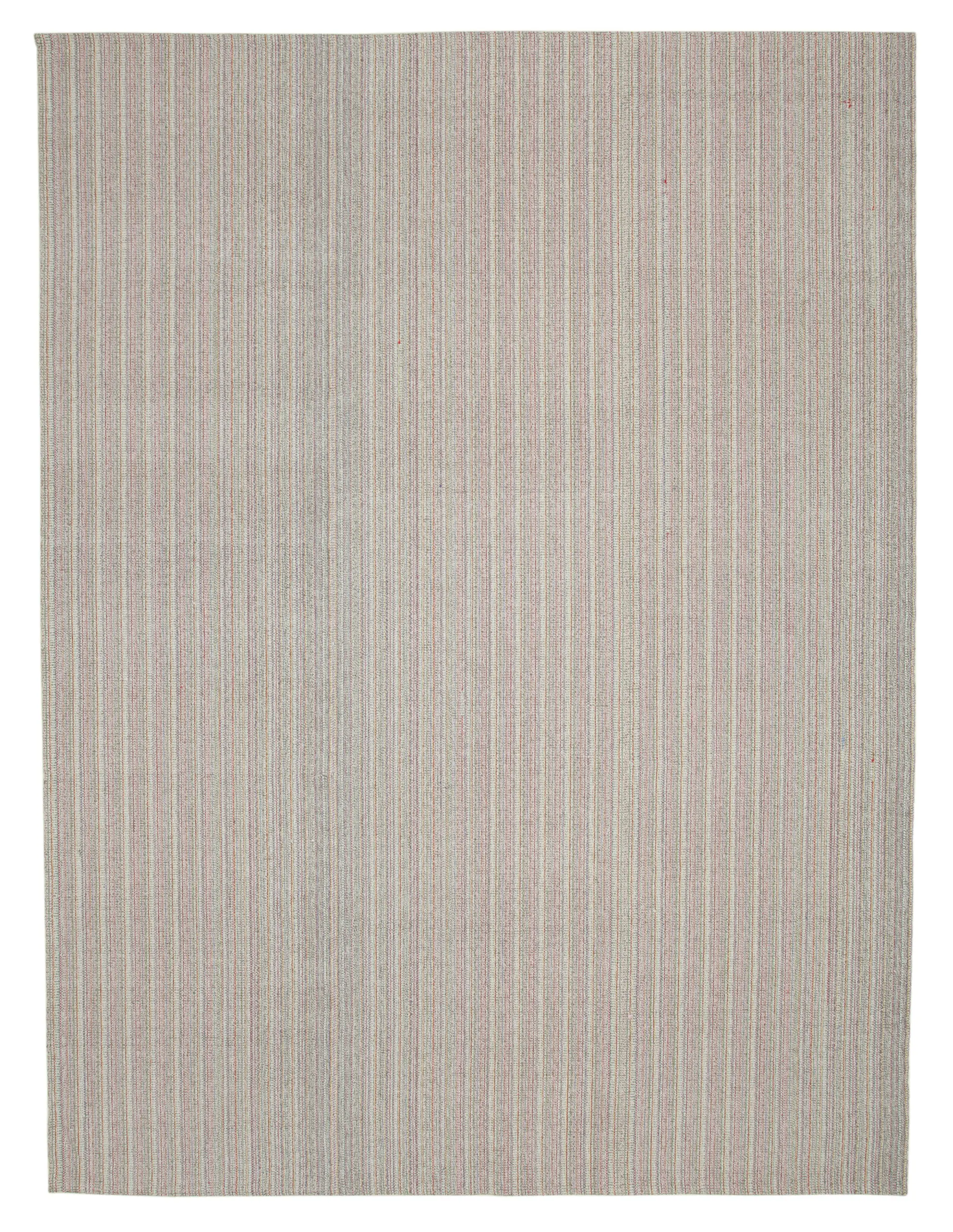 Flatweave Modern Multi Pamuk Üstü Yün El Dokuma Kilim-285x380 - Görsel 1