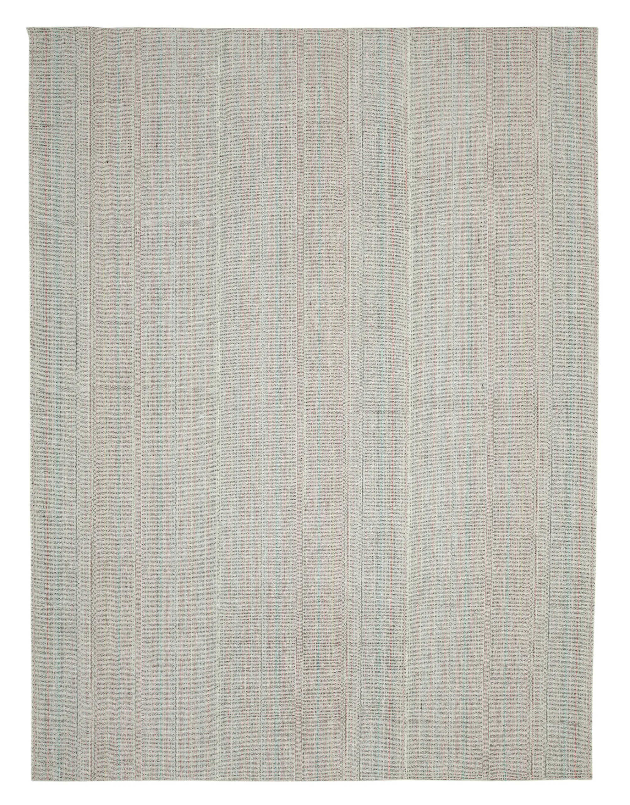 Flatweave Modern Multi Pamuk Üstü Yün El Dokuma Kilim-305x405 - Görsel 1