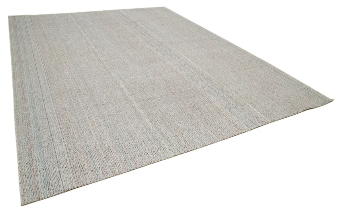 Flatweave Modern Multi Pamuk Üstü Yün El Dokuma Kilim-305x405 - Görsel 2