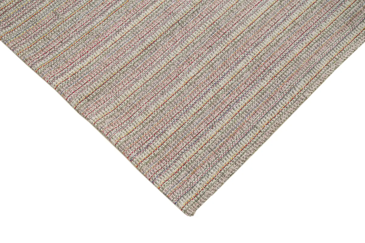 Flatweave Modern Multi Pamuk Üstü Yün El Dokuma Kilim-285x396 - Görsel 4