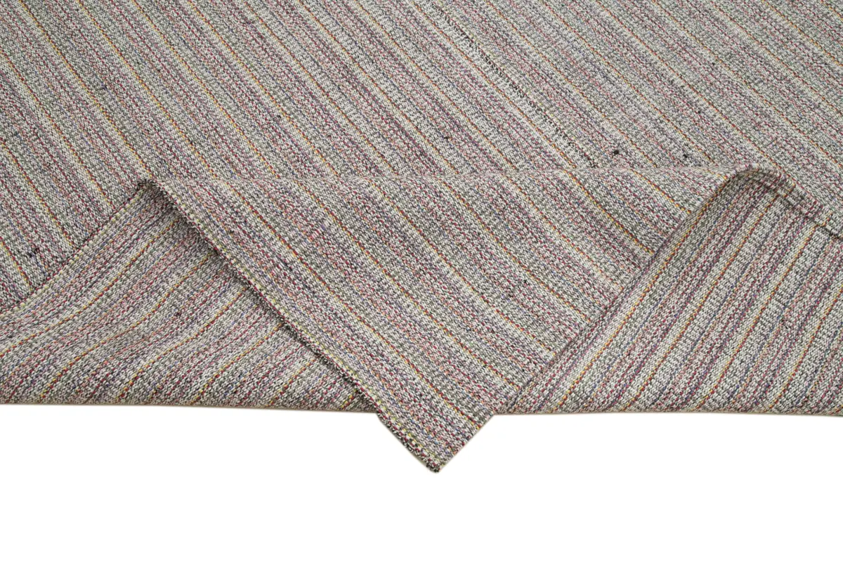 Flatweave Modern Multi Pamuk Üstü Yün El Dokuma Kilim-320x410 - Görsel 6