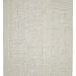 Flatweave Modern Bej Pamuk Üstü Yün El Dokuma Kilim-306x411