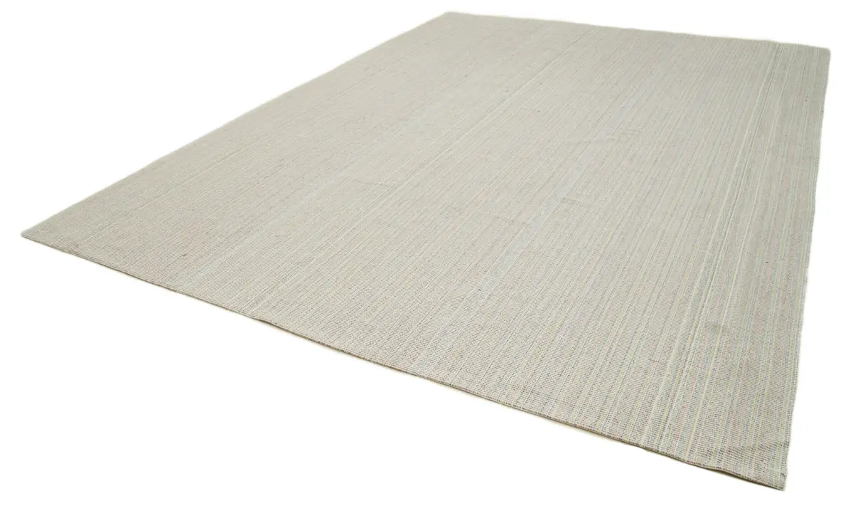 Flatweave Modern Bej Pamuk Üstü Yün El Dokuma Kilim-306x411 - Görsel 3