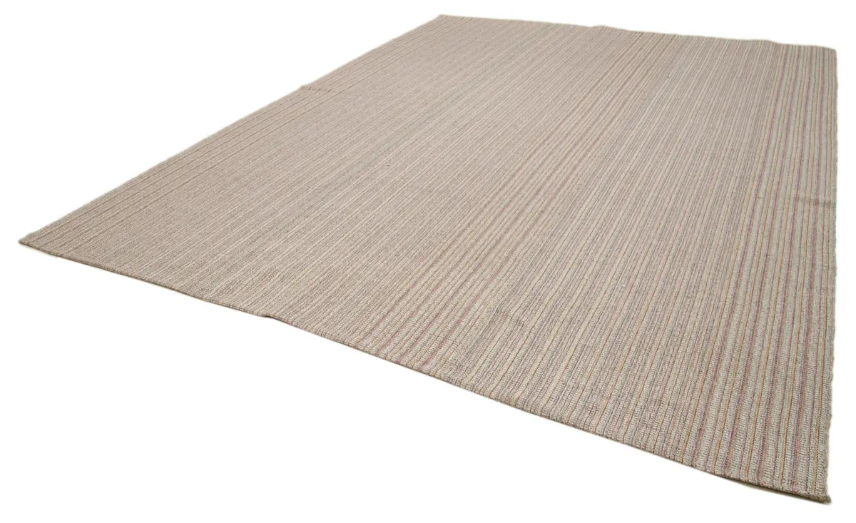 Flatweave Modern Multi Pamuk Üstü Yün El Dokuma Kilim-317x411 - Görsel 3