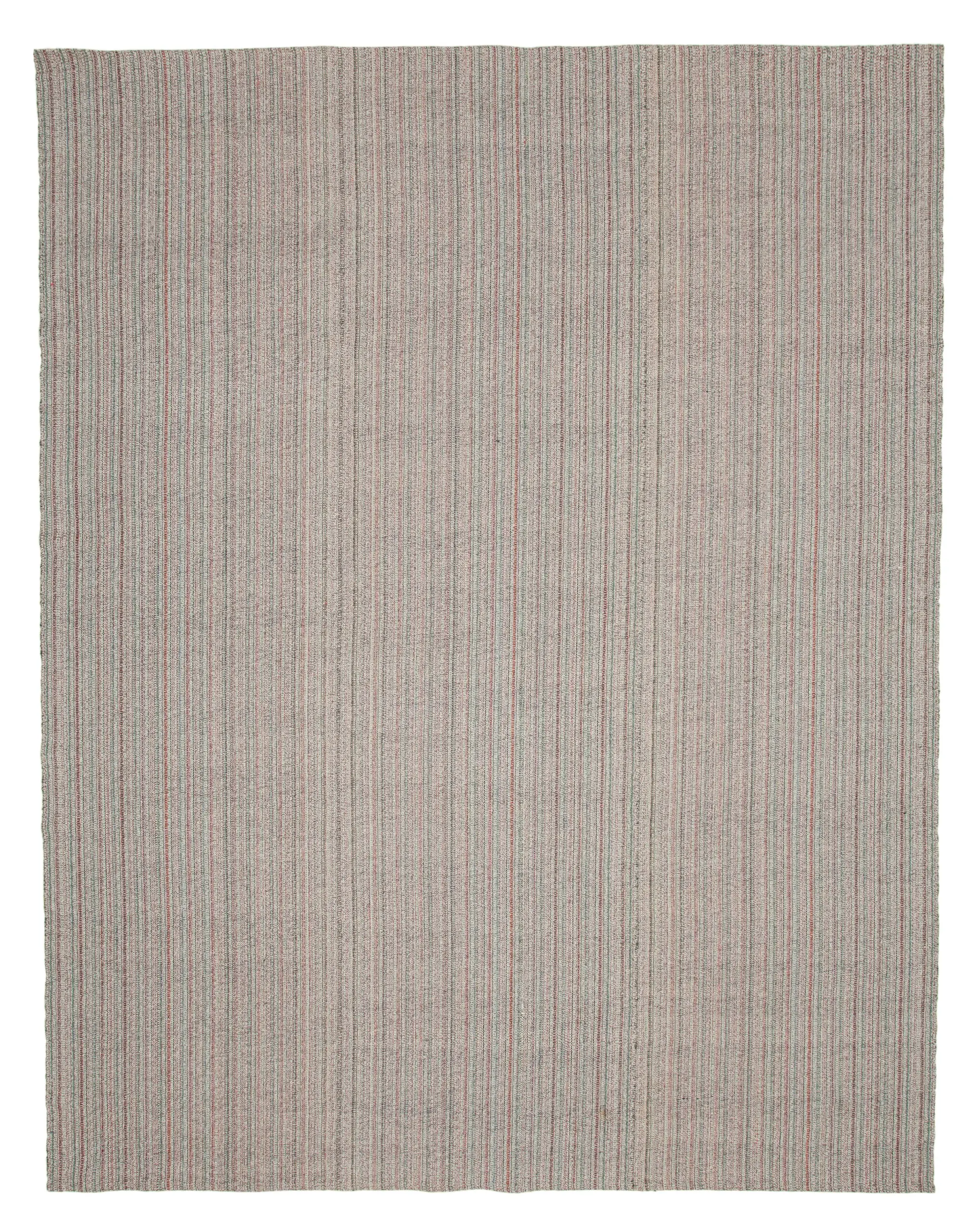 Flatweave Modern Multi Pamuk Üstü Yün El Dokuma Kilim-302x400 - Görsel 1