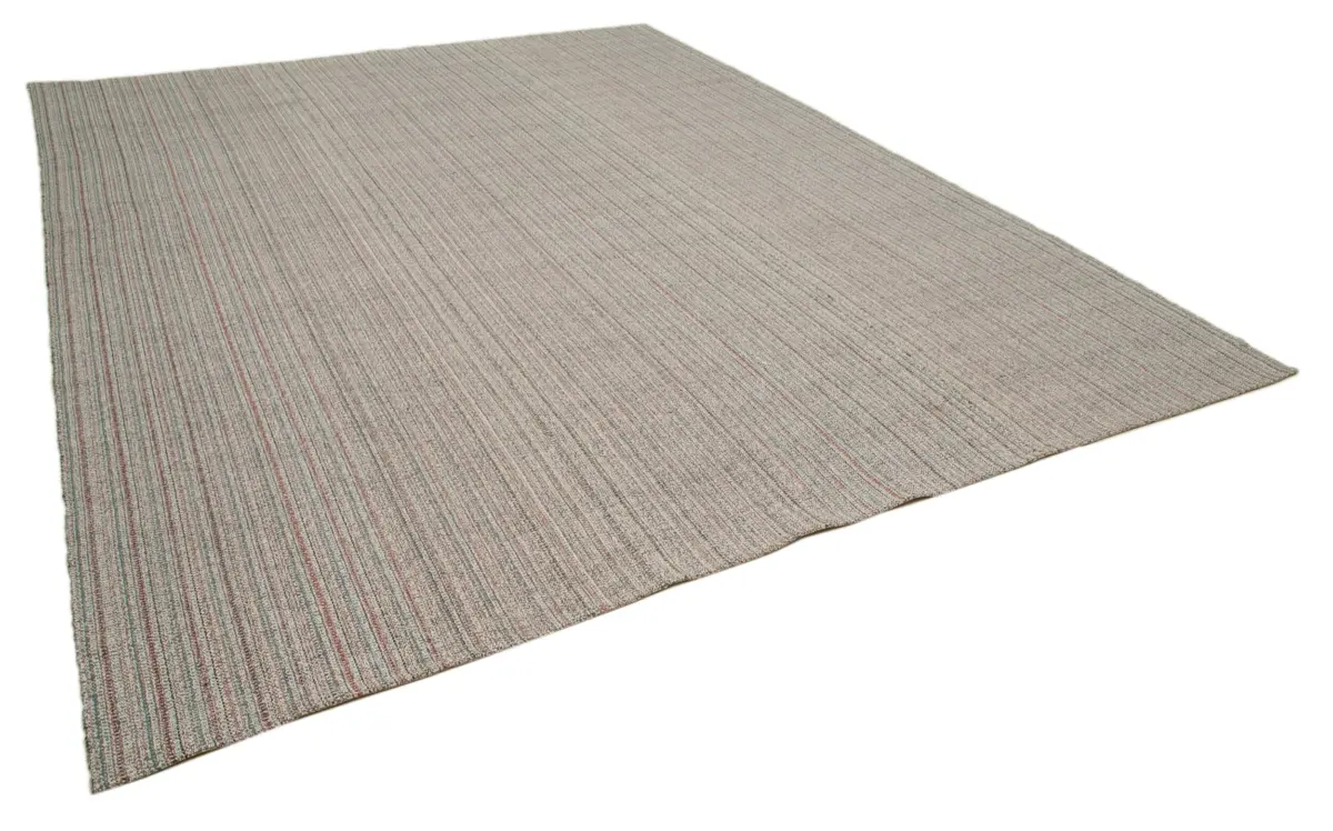 Flatweave Modern Multi Pamuk Üstü Yün El Dokuma Kilim-302x400 - Görsel 2