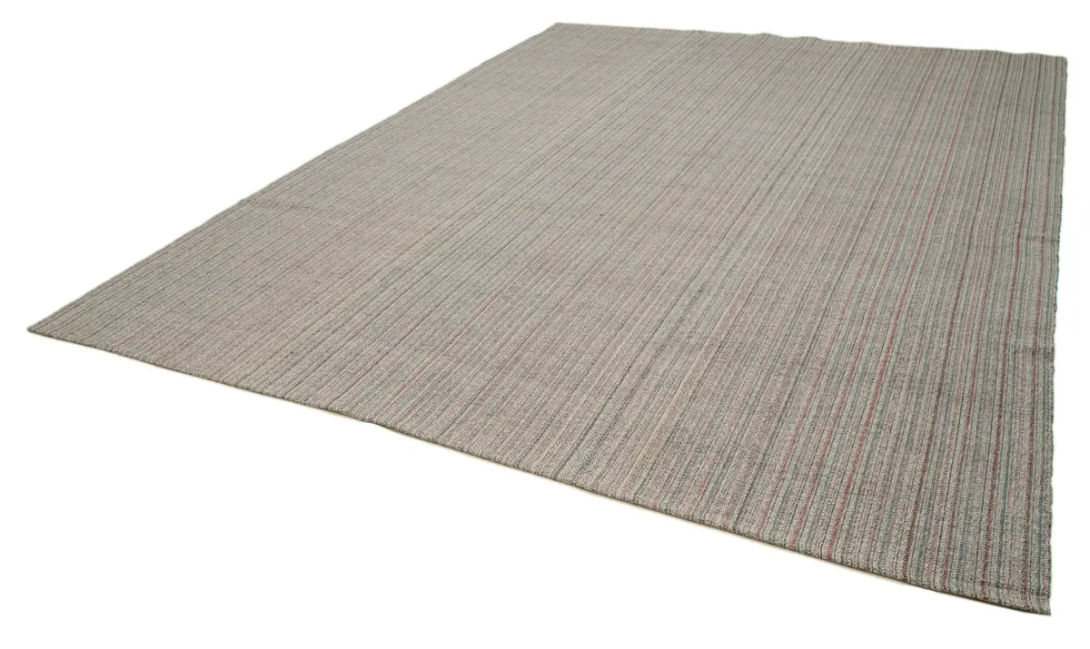Flatweave Modern Multi Pamuk Üstü Yün El Dokuma Kilim-302x400 - Görsel 3