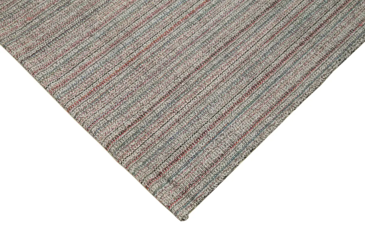 Flatweave Modern Multi Pamuk Üstü Yün El Dokuma Kilim-302x400 - Görsel 4