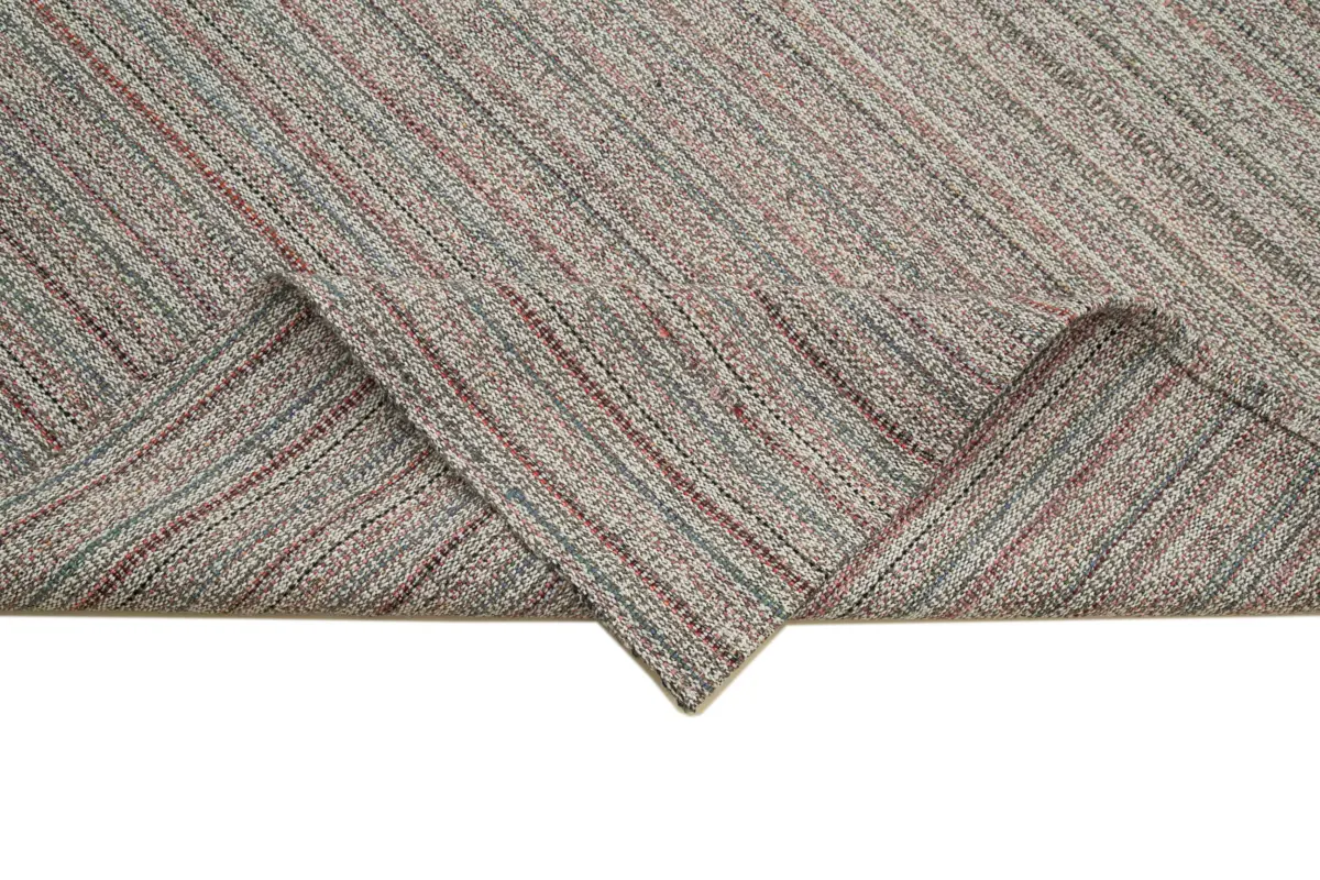 Flatweave Modern Multi Pamuk Üstü Yün El Dokuma Kilim-302x400 - Görsel 6