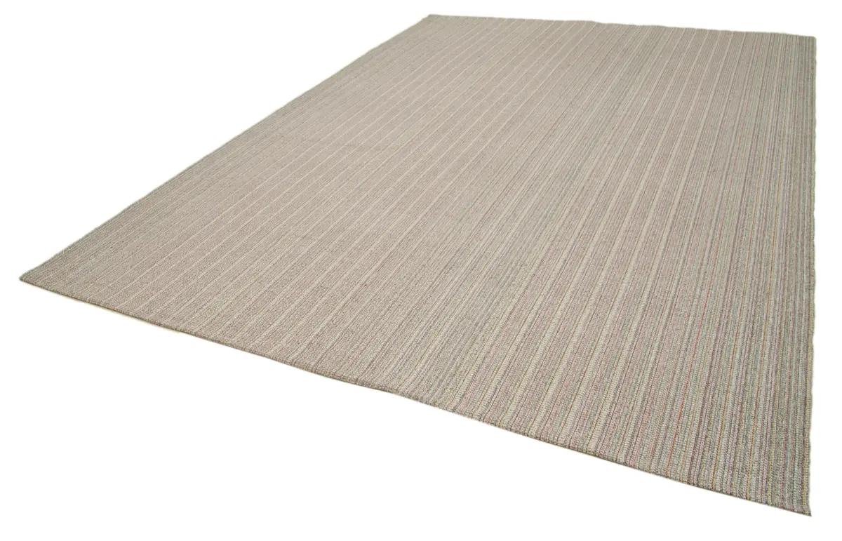 Flatweave Modern Multi Pamuk Üstü Yün El Dokuma Kilim-285x390 - Görsel 3