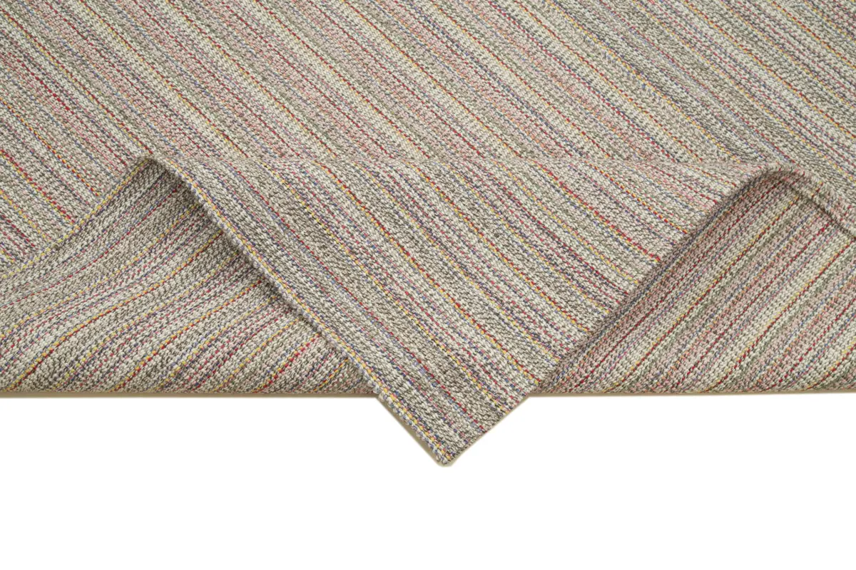 Flatweave Modern Multi Pamuk Üstü Yün El Dokuma Kilim-285x390 - Görsel 6