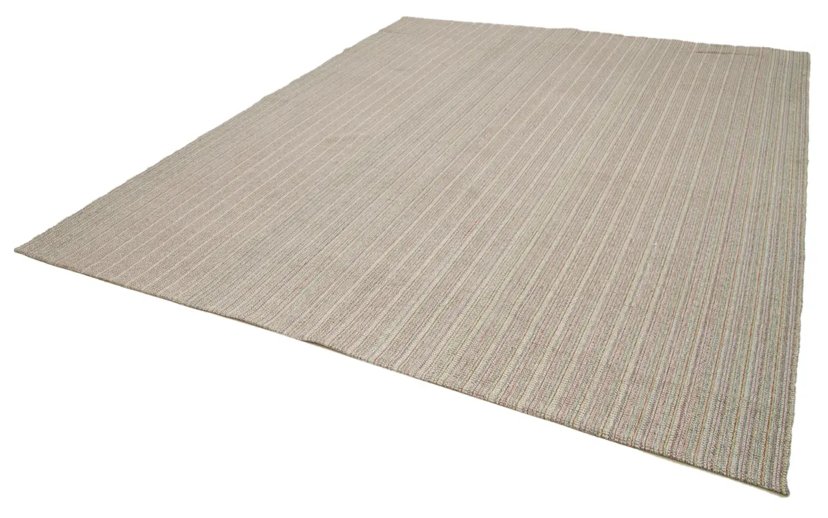 Flatweave Modern Multi Pamuk Üstü Yün El Dokuma Kilim-285x347 - Görsel 3