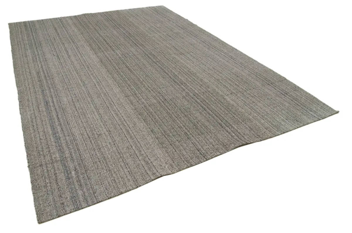 Flatweave Modern Gri Pamuk Üstü Yün El Dokuma Kilim-256x360 - Görsel 2
