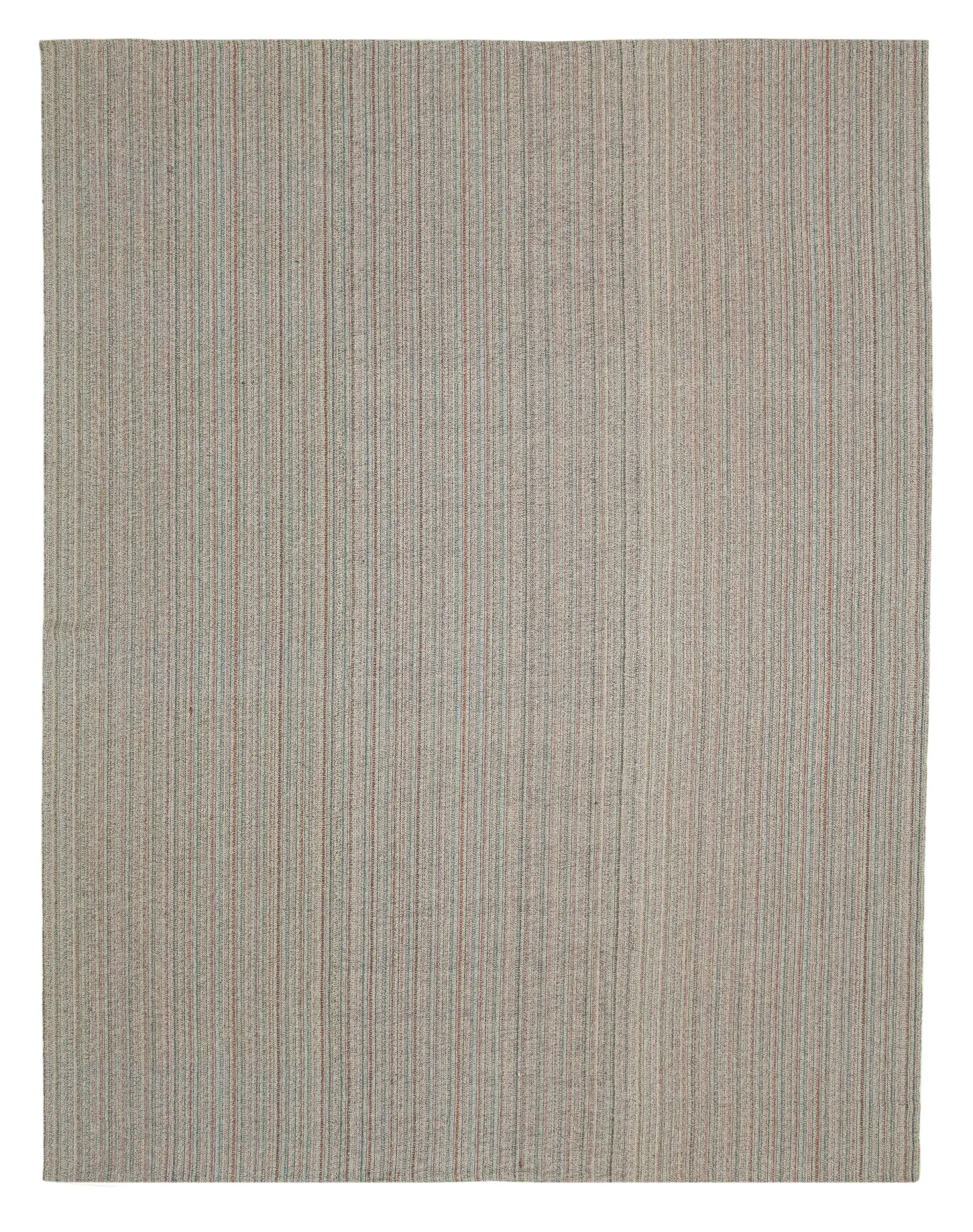 Flatweave Modern Multi Pamuk Üstü Yün El Dokuma Kilim-307x395 - Görsel 1