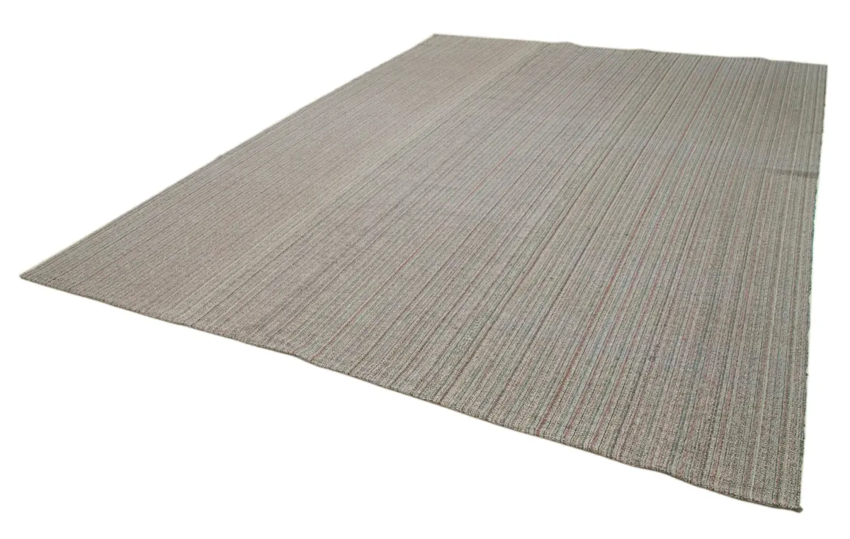 Flatweave Modern Multi Pamuk Üstü Yün El Dokuma Kilim-307x395 - Görsel 3