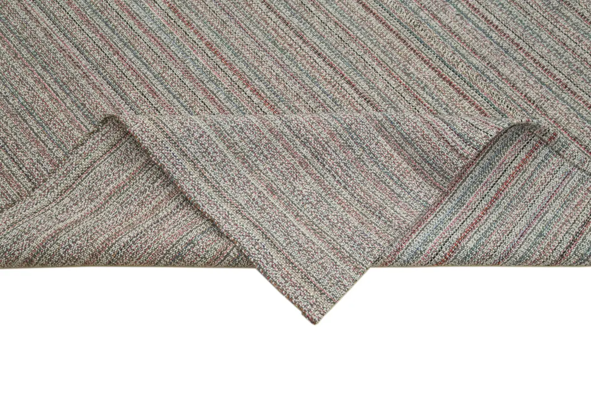 Flatweave Modern Multi Pamuk Üstü Yün El Dokuma Kilim-307x395 - Görsel 6