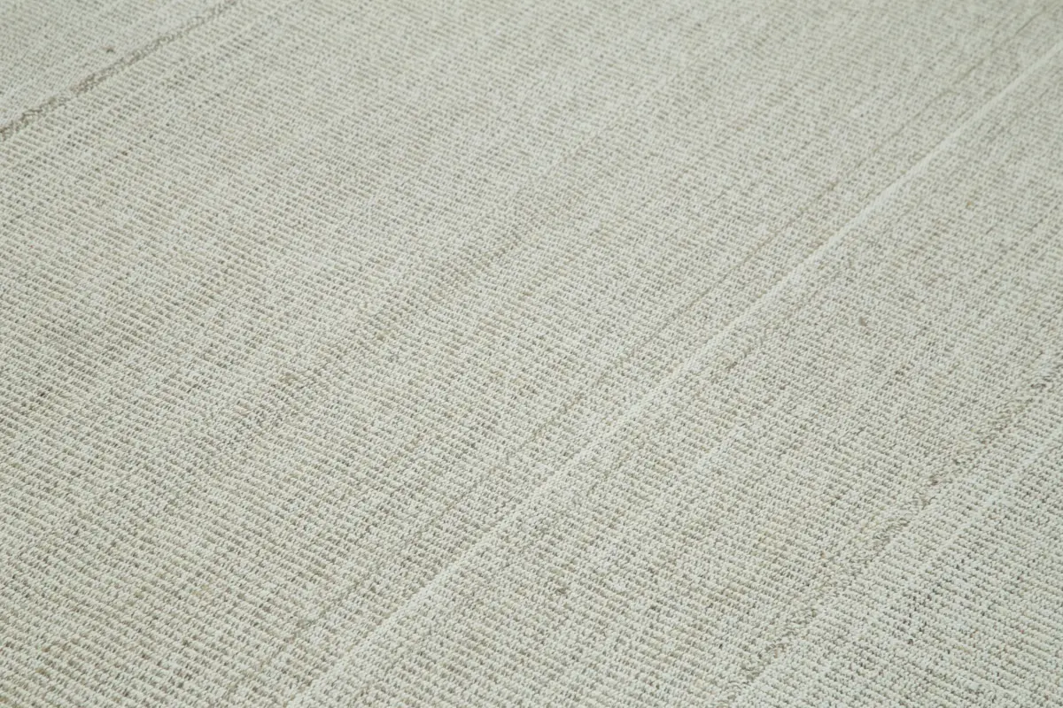 Flatweave Modern Bej Pamuk Üstü Yün El Dokuma Kilim-270x400 - Görsel 5