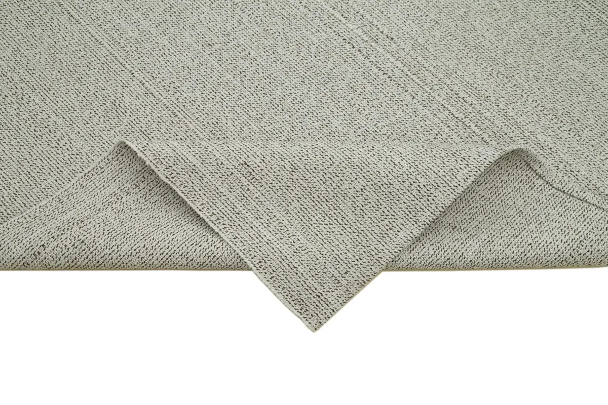 Flatweave Modern Bej Pamuk Üstü Yün El Dokuma Kilim-274x375 - Görsel 6