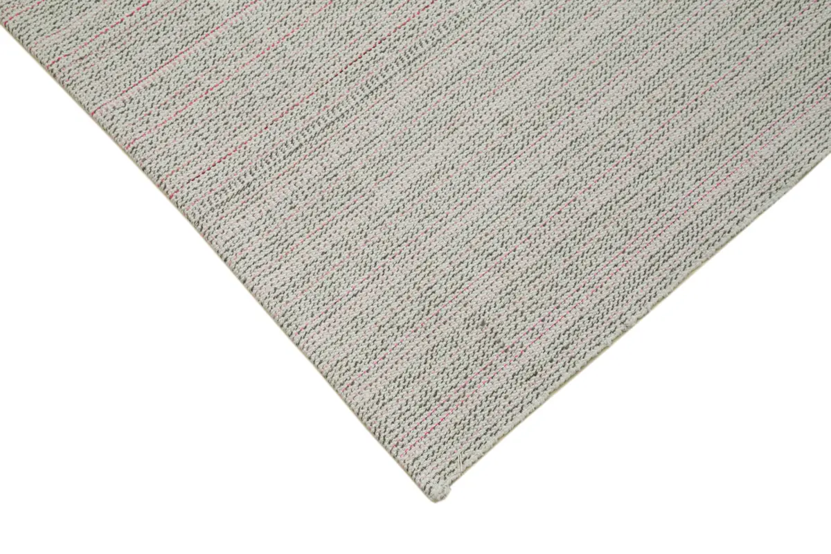 Flatweave Modern Bej Pamuk Üstü Yün El Dokuma Kilim-270x396 - Görsel 4