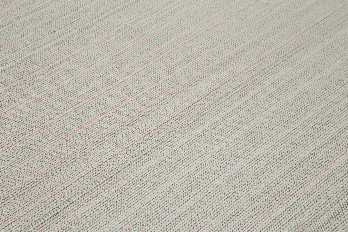 Flatweave Modern Bej Pamuk Üstü Yün El Dokuma Kilim-270x396 - Görsel 5