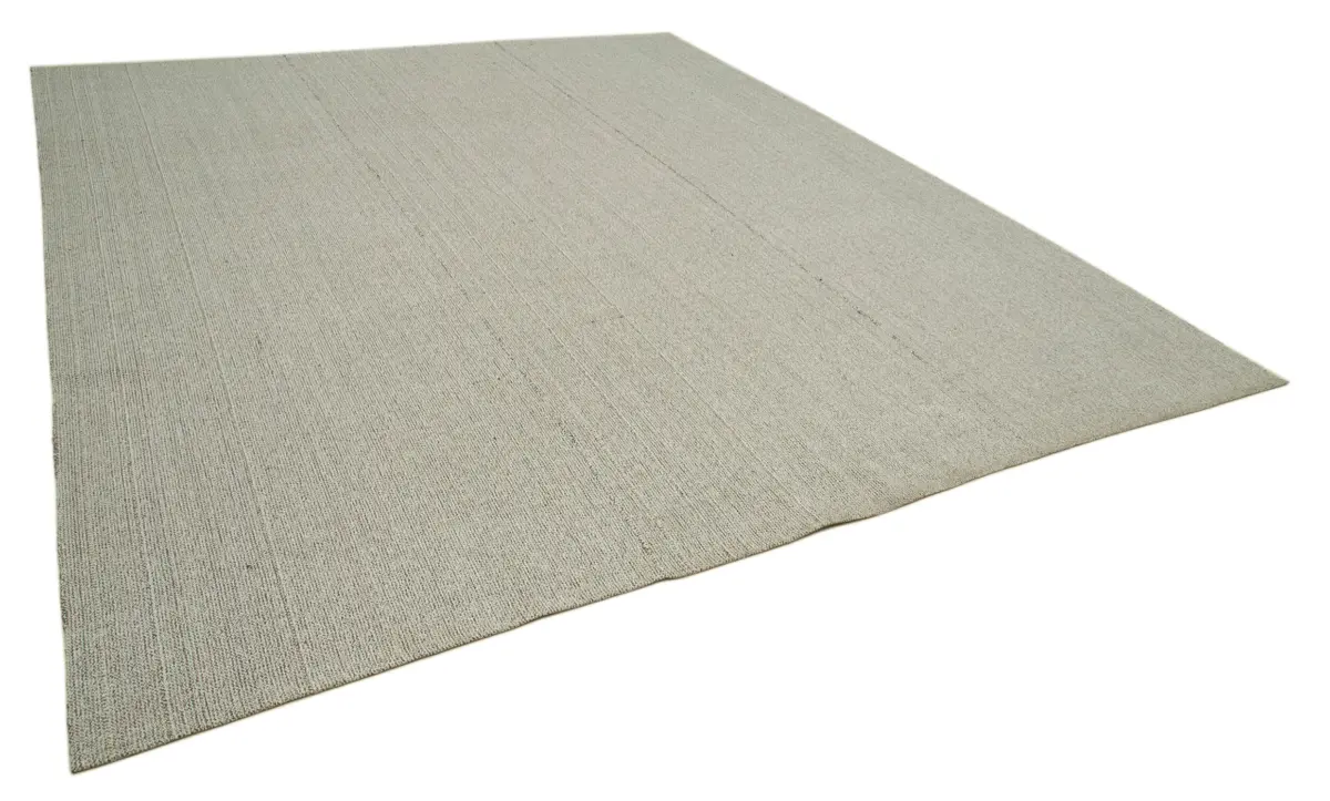 Flatweave Modern Bej Pamuk Üstü Yün El Dokuma Kilim-316x382 - Görsel 2