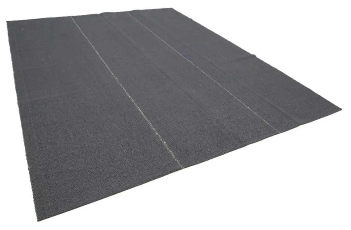 Flatweave Modern Gri Pamuk Üstü Yün El Dokuma Kilim-275x363 - Görsel 2