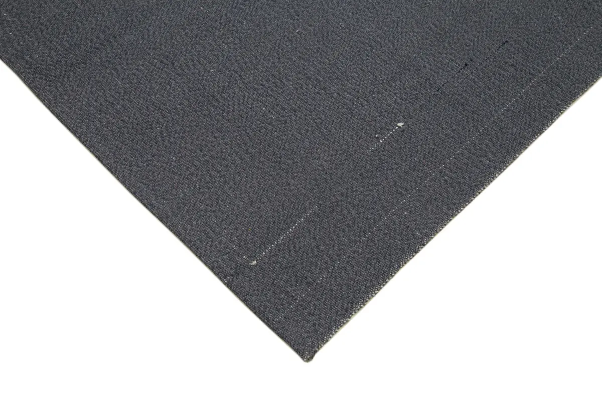 Flatweave Modern Gri Pamuk Üstü Yün El Dokuma Kilim-275x363 - Görsel 4