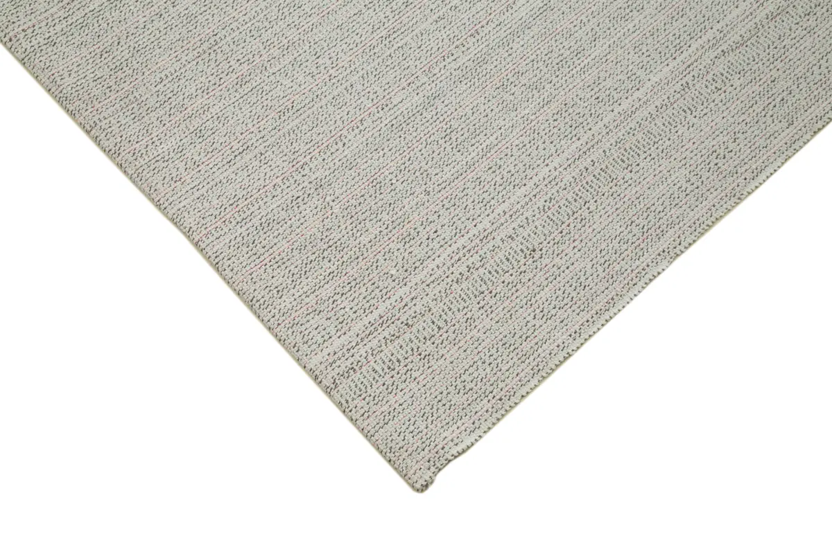 Flatweave Modern Bej Pamuk Üstü Yün El Dokuma Kilim-305x420 - Görsel 4