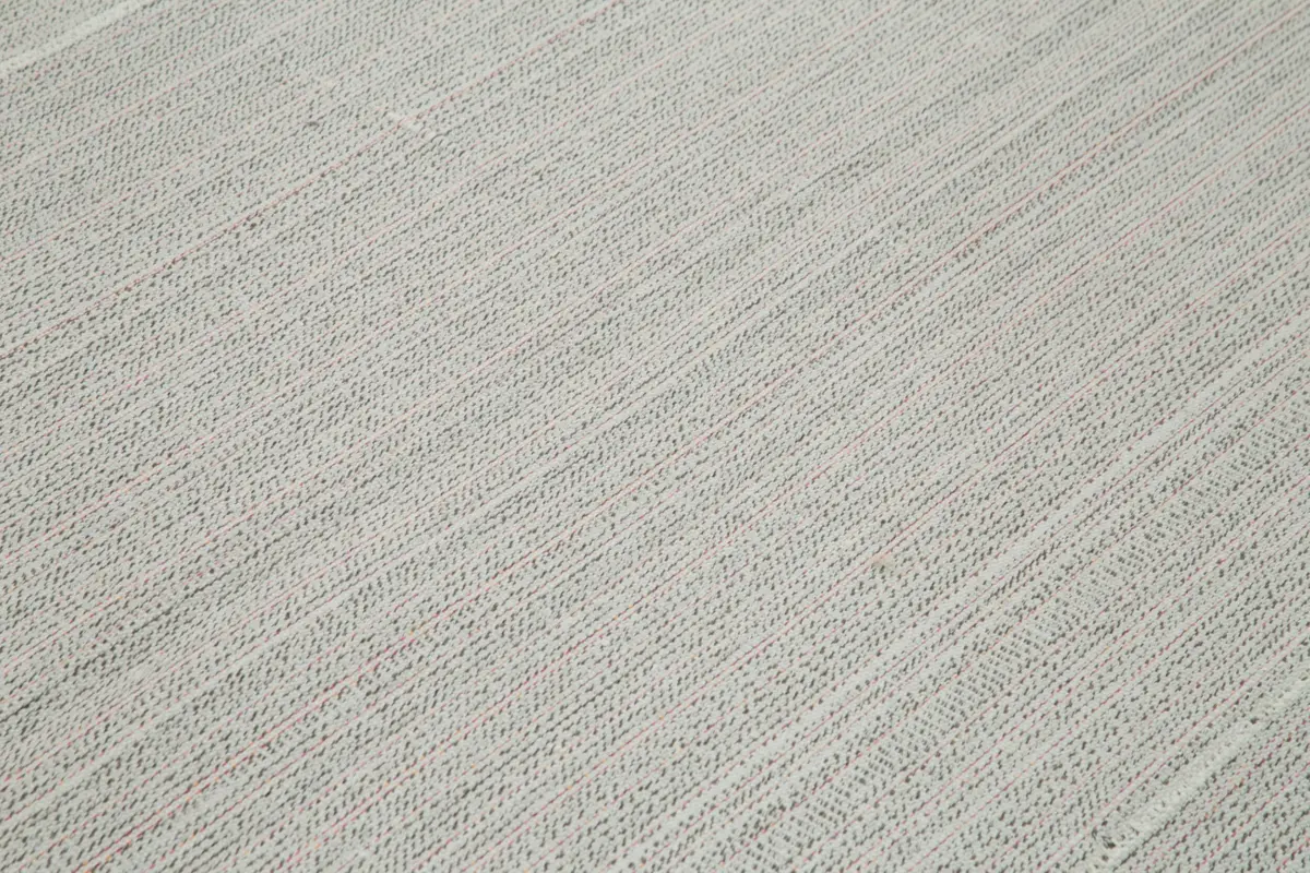 Flatweave Modern Bej Pamuk Üstü Yün El Dokuma Kilim-305x420 - Görsel 5