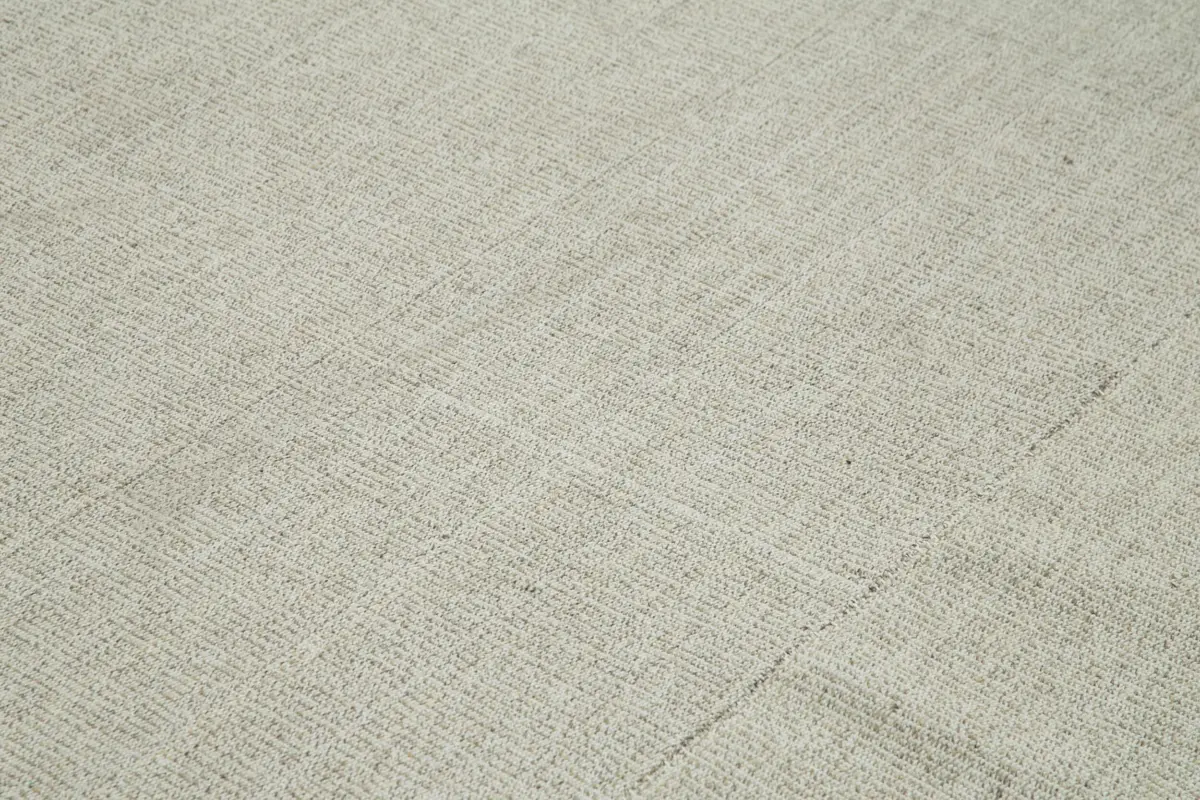 Flatweave Modern Bej Pamuk Üstü Yün El Dokuma Kilim-323x440 - Görsel 5