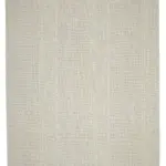 Flatweave Modern Bej Pamuk Üstü Yün El Dokuma Kilim-307x415