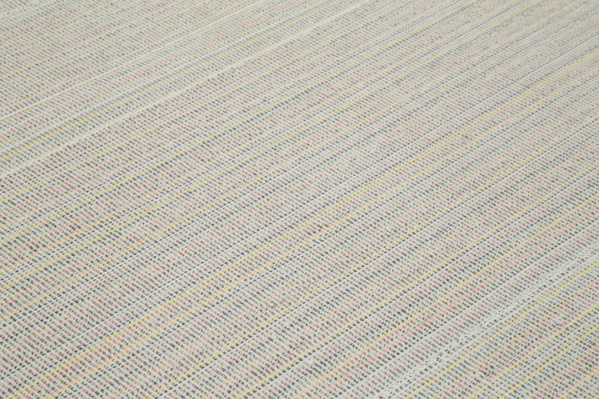 Flatweave Modern Bej Pamuk Üstü Yün El Dokuma Kilim-307x415 - Görsel 5