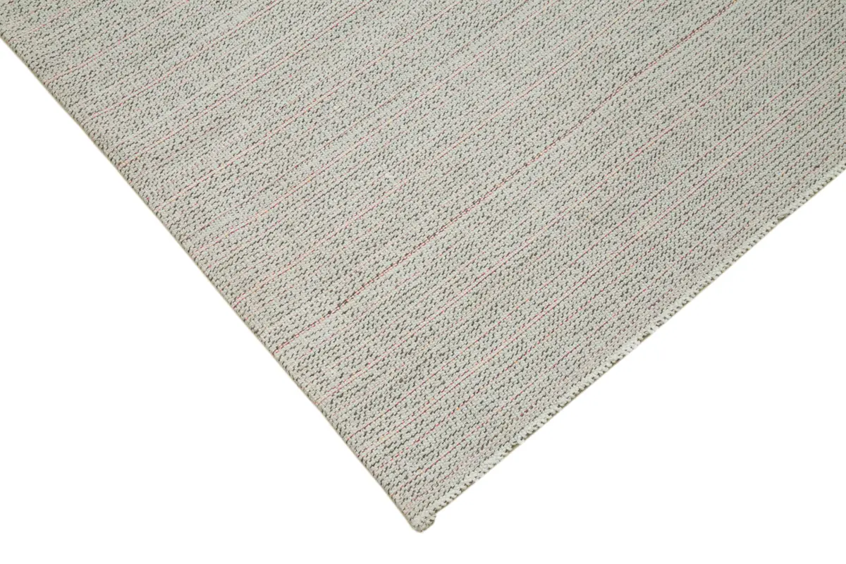 Flatweave Modern Bej Pamuk Üstü Yün El Dokuma Kilim-303x418 - Görsel 4