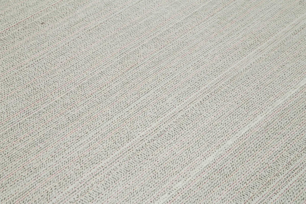 Flatweave Modern Bej Pamuk Üstü Yün El Dokuma Kilim-303x418 - Görsel 5