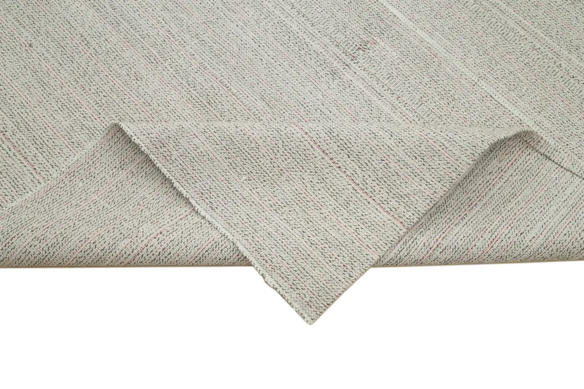 Flatweave Modern Bej Pamuk Üstü Yün El Dokuma Kilim-303x418 - Görsel 6