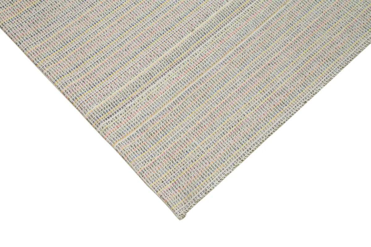 Flatweave Modern Bej Pamuk Üstü Yün El Dokuma Kilim-307x407 - Görsel 4