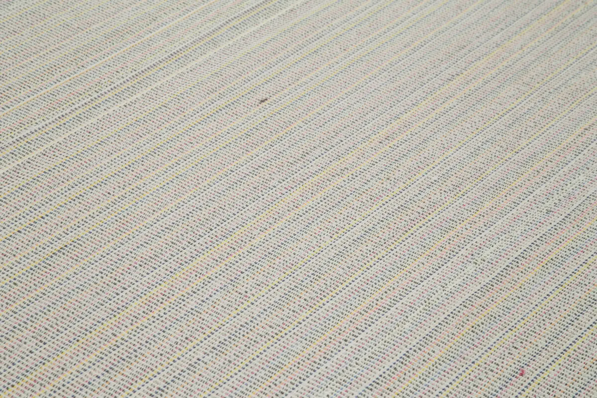 Flatweave Modern Bej Pamuk Üstü Yün El Dokuma Kilim-307x407 - Görsel 5