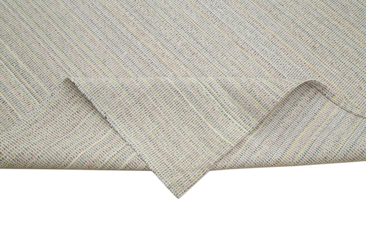 Flatweave Modern Bej Pamuk Üstü Yün El Dokuma Kilim-307x407 - Görsel 6