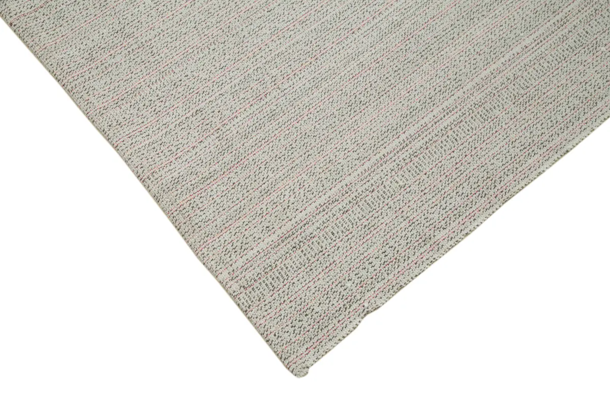 Flatweave Modern Bej Pamuk Üstü Yün El Dokuma Kilim-303x415 - Görsel 4