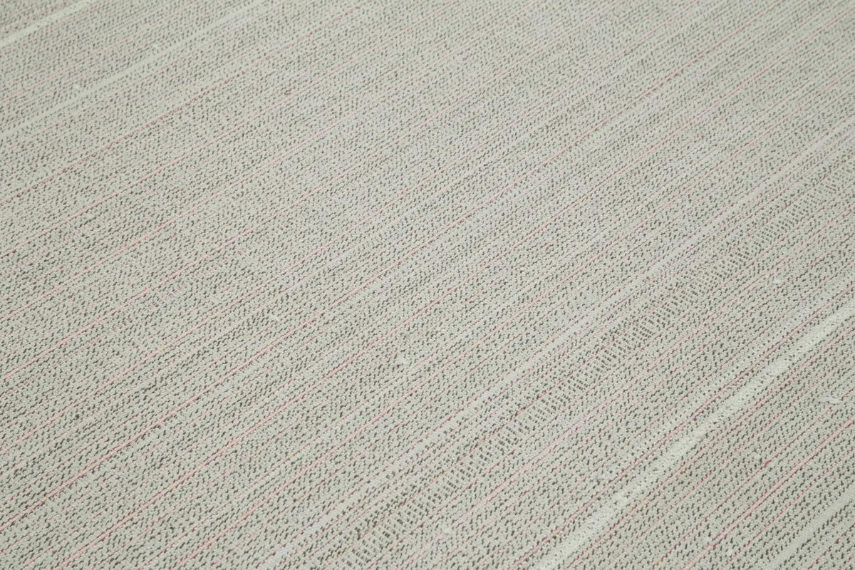 Flatweave Modern Bej Pamuk Üstü Yün El Dokuma Kilim-303x415 - Görsel 5