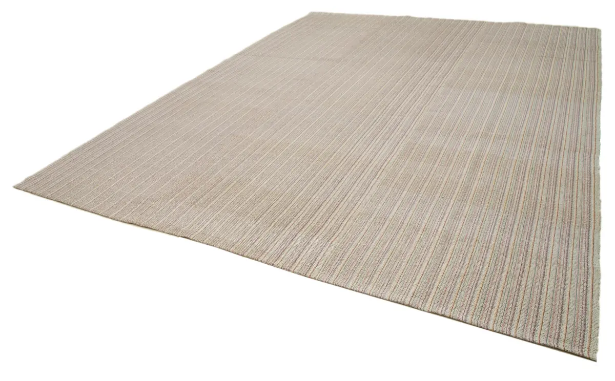 Flatweave Modern Multi Pamuk Üstü Yün El Dokuma Kilim-315x406 - Görsel 3
