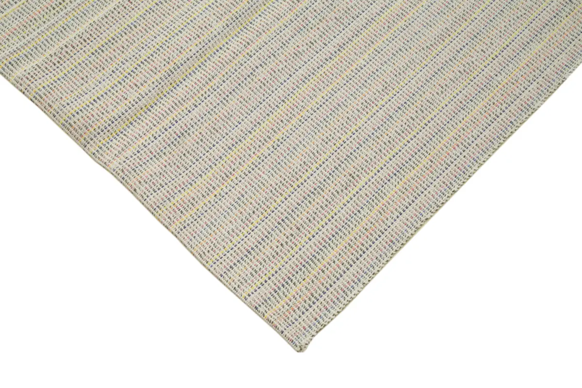 Flatweave Modern Bej Pamuk Üstü Yün El Dokuma Kilim-308x410 - Görsel 4