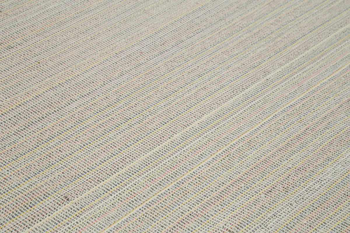 Flatweave Modern Bej Pamuk Üstü Yün El Dokuma Kilim-308x410 - Görsel 5