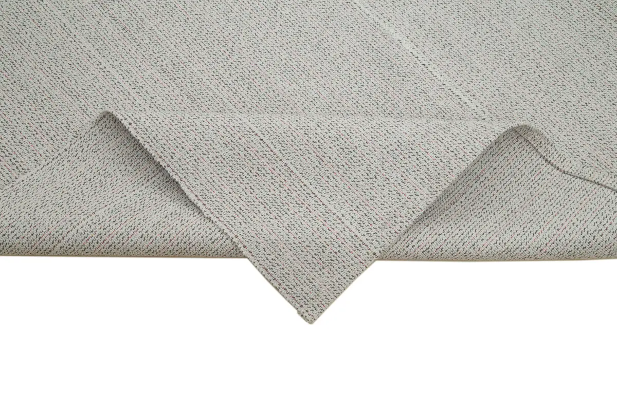 Flatweave Modern Bej Pamuk Üstü Yün El Dokuma Kilim-270x375 - Görsel 6