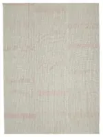 Flatweave Modern Bej Pamuk Üstü Yün El Dokuma Kilim-272x370