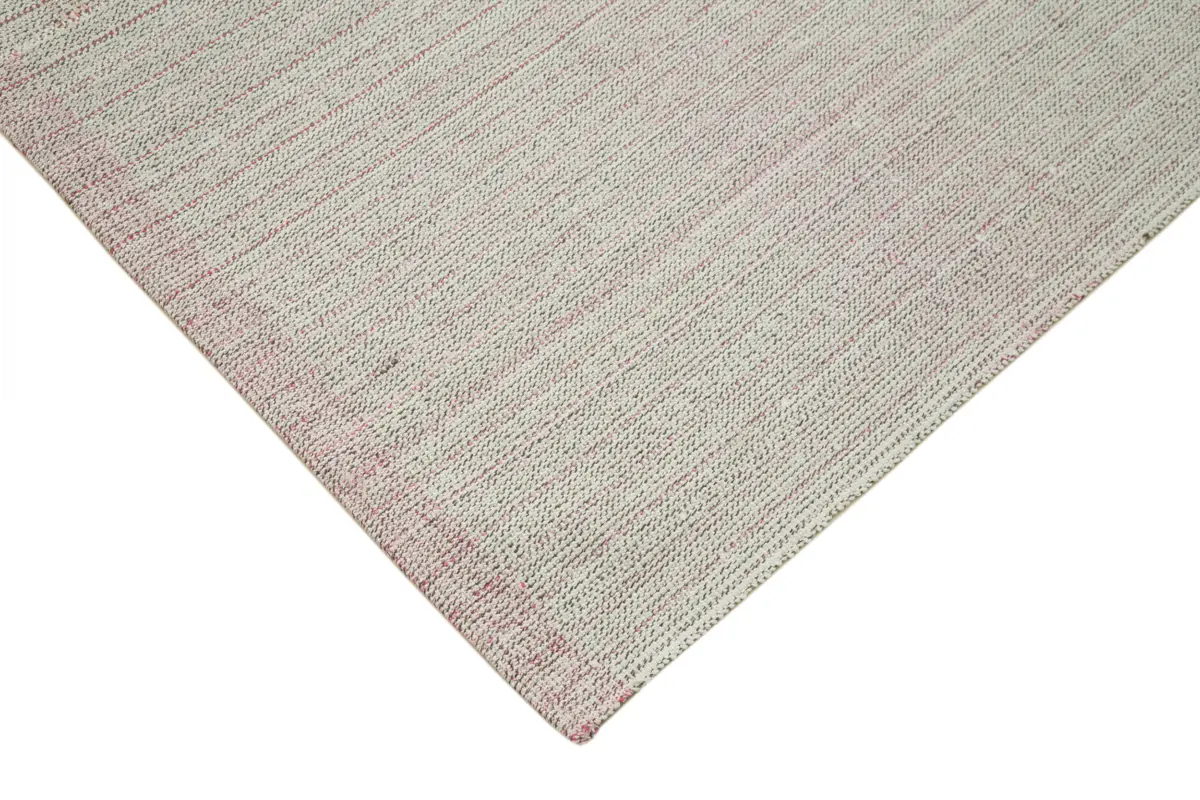 Flatweave Modern Bej Pamuk Üstü Yün El Dokuma Kilim-272x370 - Görsel 4