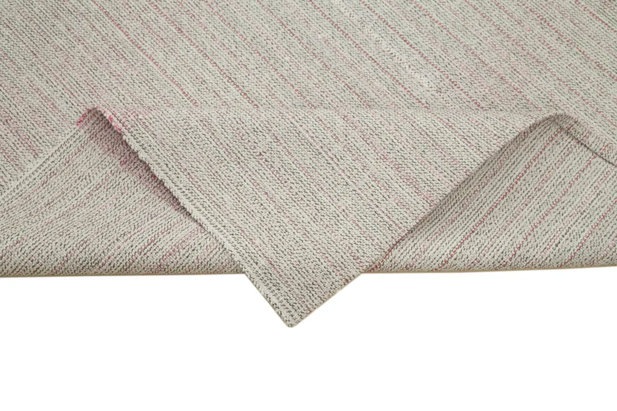 Flatweave Modern Bej Pamuk Üstü Yün El Dokuma Kilim-272x370 - Görsel 6