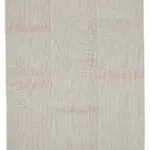 Flatweave Modern Bej Pamuk Üstü Yün El Dokuma Kilim-275x365