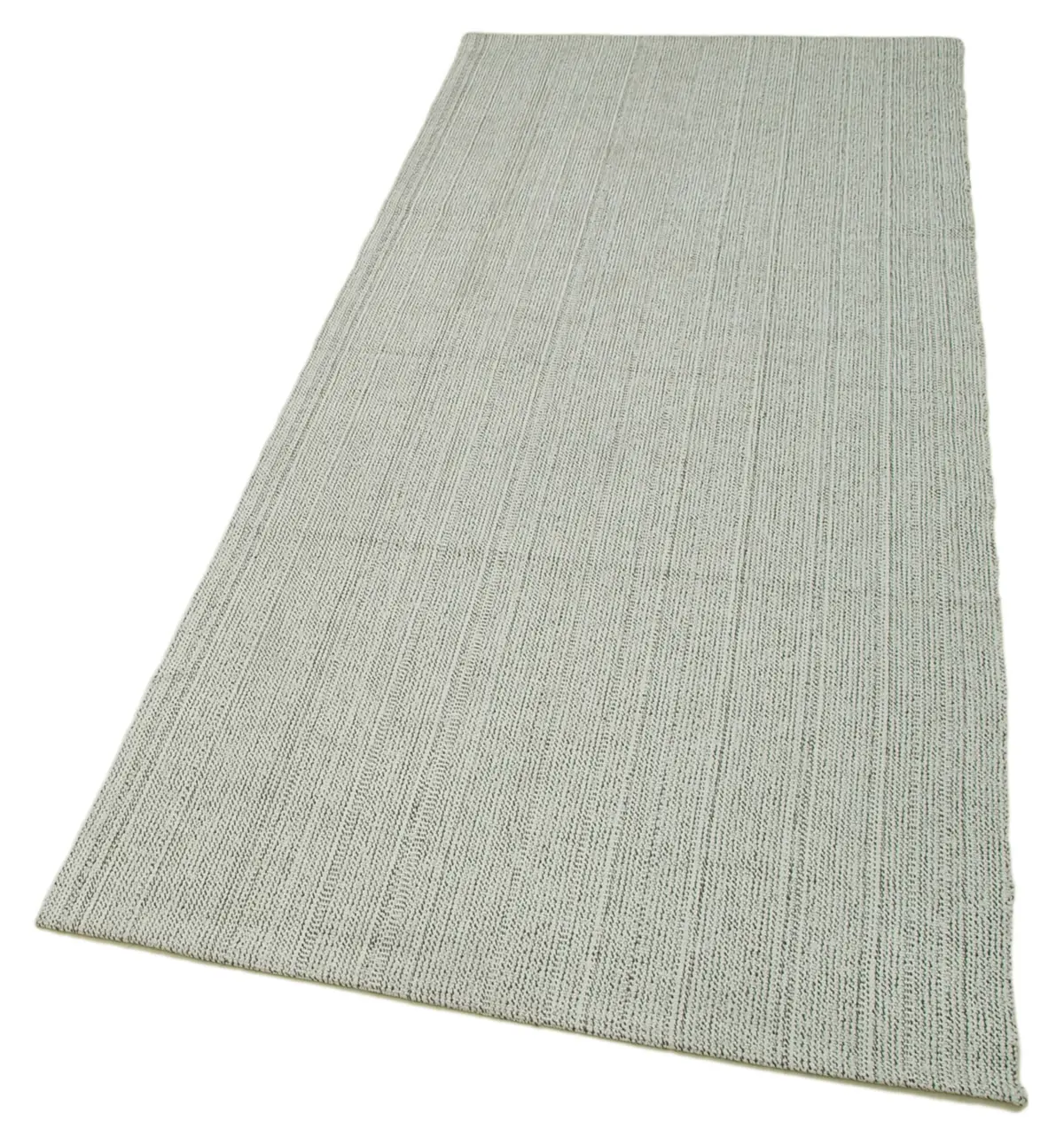 Flatweave Modern Bej Pamuk Üstü Yün El Dokuma Kilim-102x236 - Görsel 3